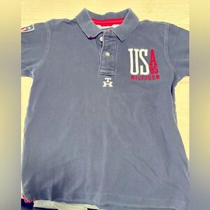 Boys Tommy Hilfiger Dark Blue Polo USA